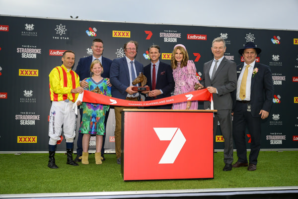 Celebrations for Amokura's connections (image Michael McInally/Racing Queensland)