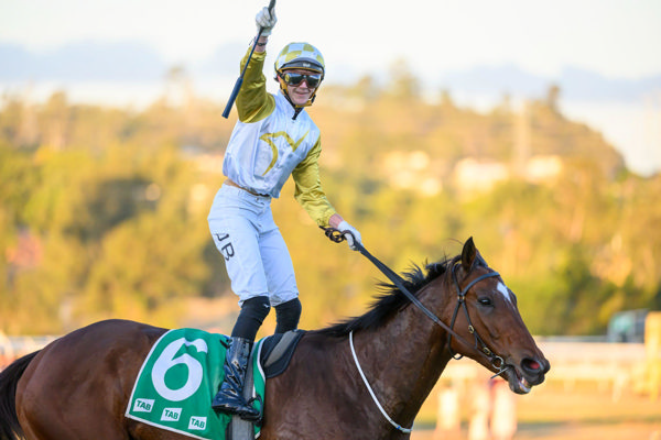 Emotional win for Jake Bayliss (image Michael McInally/Racing Queensland)