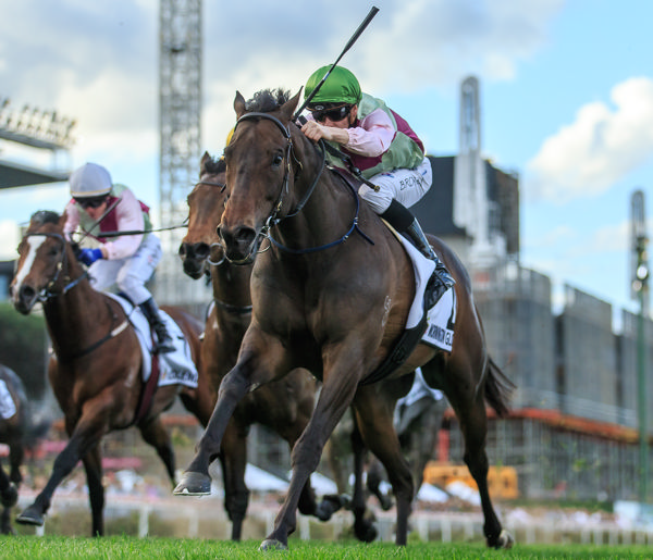 Mornington Glory wins the G1 Moir Stakes at Moonee Valley - image Grant Courtney