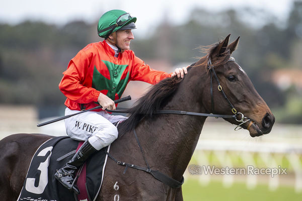 A sixth winner of the Belmont Oaks for Willie Pike (image Western Racepix)