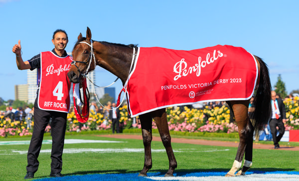 Classic success for the family with Riff Rocket in the VRC Derby (image Grant Courtney)