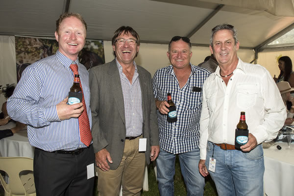 Balmoral Park's Brian Collison and Neil Irvine flank Gray Williamson and David Harrison at the 2019 Pinjarra Raceday - Western RAcepix.