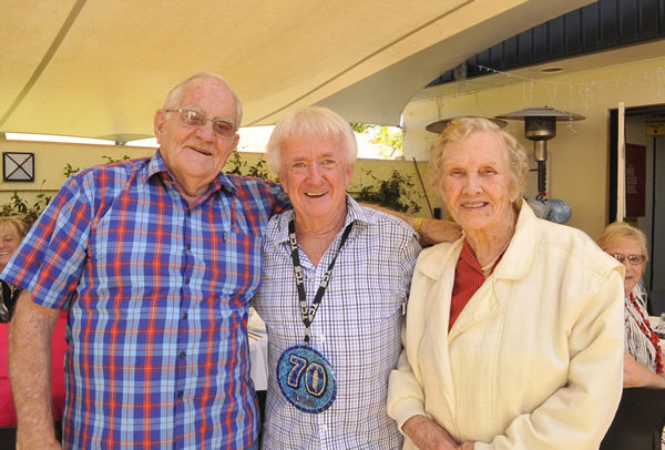 Brian Killian, Kevin Langby and Betty Lane pictured together in 2016 - image Steve Hart