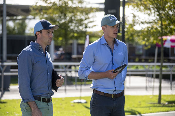 Brian McGuire and Harry Bailey at Inglis Easter inspections - image courtesy Inglis