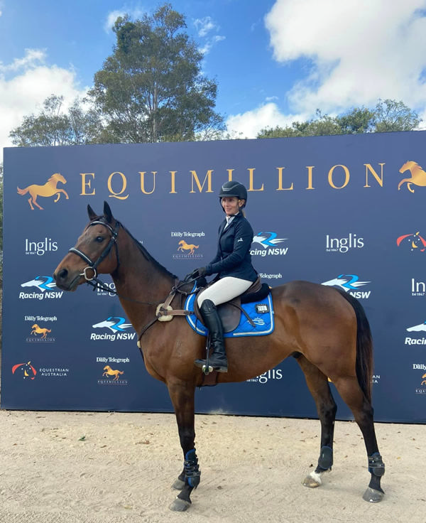 Pie and I enjoyed our Equimillion, not every day you get to jump on the Olympic arena - thanks to sponsors Yarraman Park.