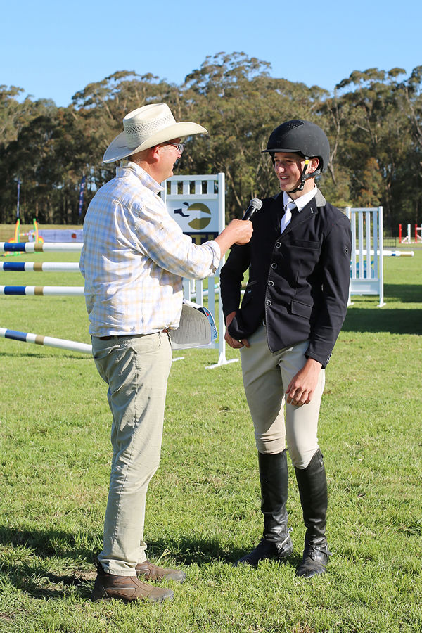 The man of the moment - Charlie Richardson talks to commentator Martin Gostelow after his win!