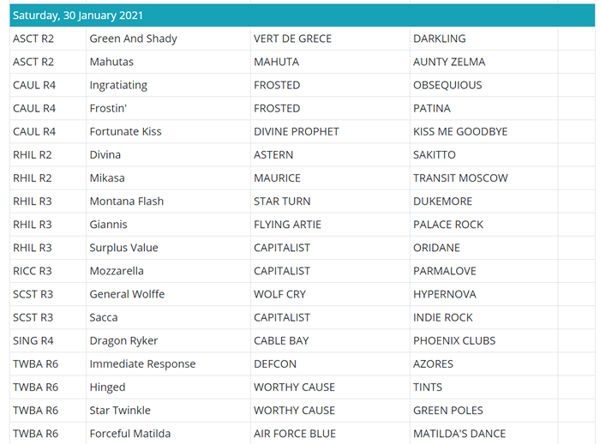 Click here for all the information on first season sires at Breednet.