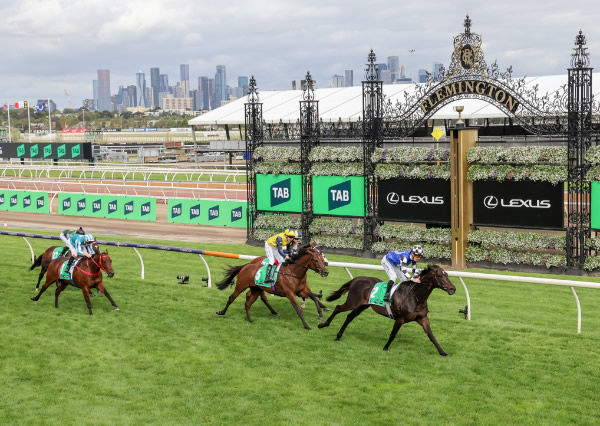 Gold Trip (FR) scores a glorious victory in the 2023 G1 Turnbull Stakes - image Racing Photos