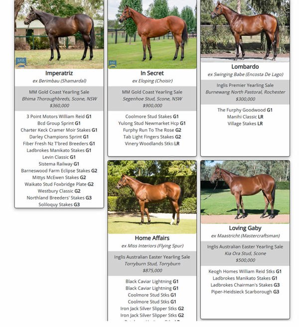 Click to see all his SW yearlings.