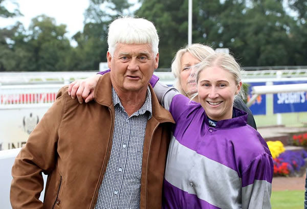 Rangiora trainer John Blackadder with Jasmine Fawcett. Photo: Race Images South