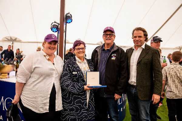 Debbie Kepitis and her family were given Coolmore's Breeder of the Year Award with their many stars including Champion 3YO elect Riff Rocket.  