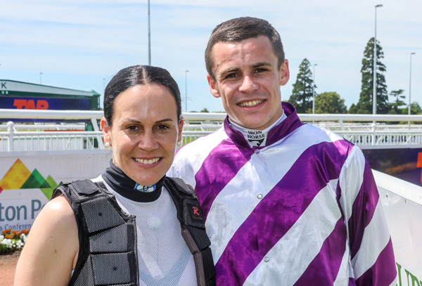 Kylie Williams and her son Logan Bates will reunite at Ellerslie on Saturday. Photo: Race Images South