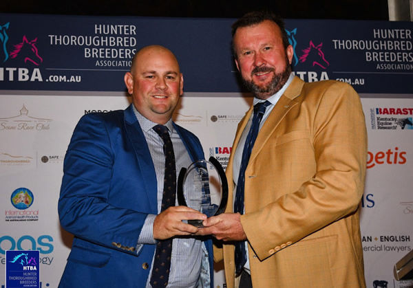 Matt Comerford and Sam Nugent with the award for Champion Broodmare.