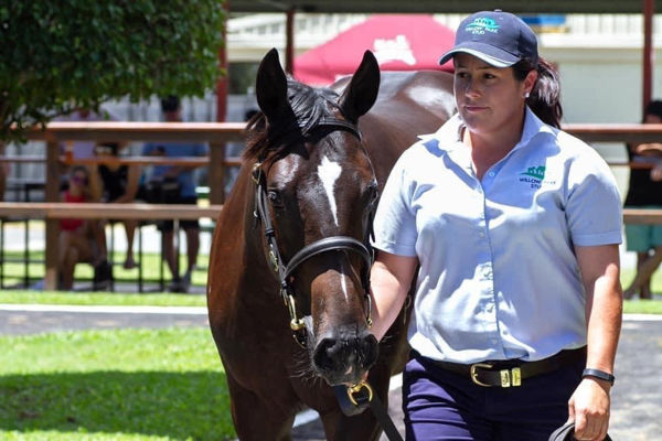Jade Rossington with future G1 winner Bella Vella as a yearling.
