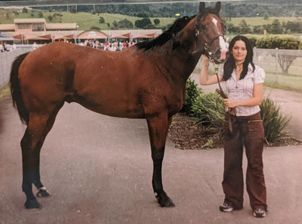 Red Trinket and Holly at the races.