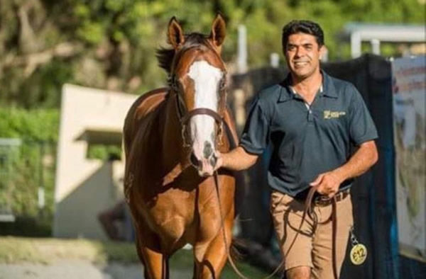 Shahid Rashid with Emirates Park bred and sold  $1.8 million colt Man in the Mirror.