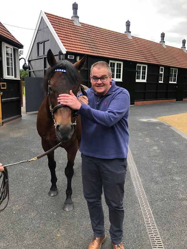 Stuart Doughty pictured with champion sire Dubawi.
