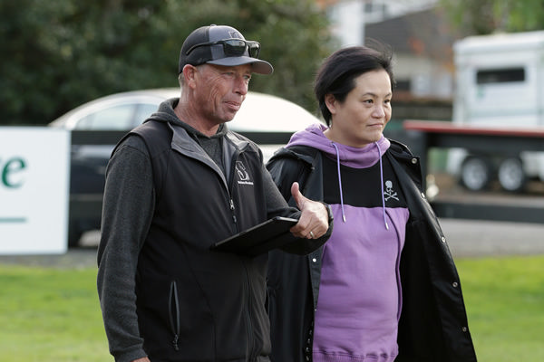 Bryce Tankard and Nancy Wong at Karaka this week Photo: Trish Dunell