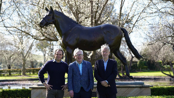 Tom Magnier, Irish Ambassador to Australia Tim Mawe and Lindsay Maxted.