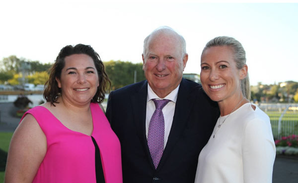 Sir Peter Vela with daughters Petrea (right) and Victoria - image supplied 