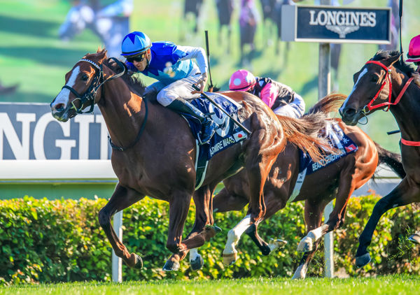 Admire Mares charges home in Hong Kong Mile - image Grant Courtney