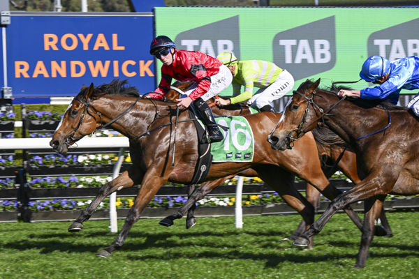 Apocalyptic breaks her maiden winning the G2 Furious Stakes - image Bradley Photography