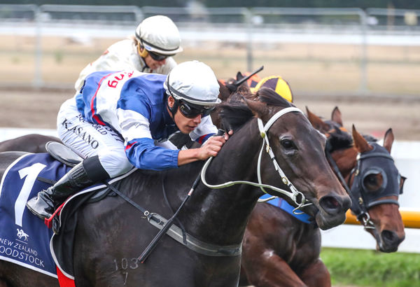  Kozzi Asano guides Atishu to a stunning victory in the Listed New Zealand Bloodstock Warstep Stakes (2000m) at Riccarton Photo Credit: Race Images South