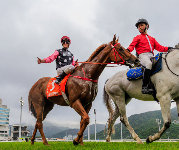 Beauty Eternal and Zac Purton celebrate victory - image Grant Courtney