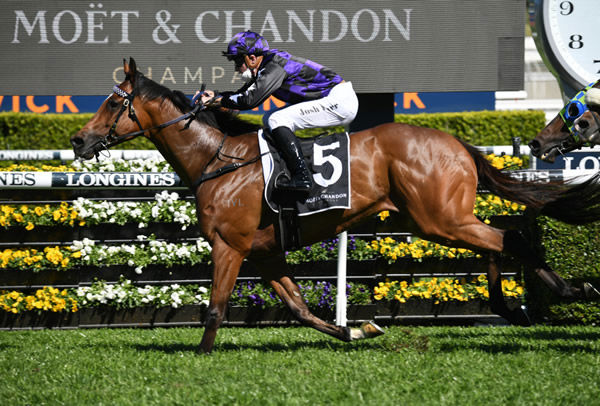 Big Parade wins the G3 Sydney Stakes - image Steve Hart