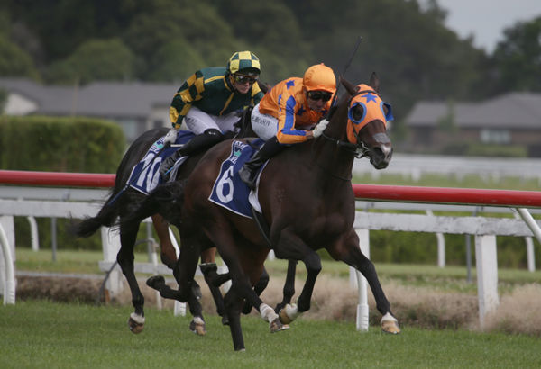Campionessa cruises to the finish line in the Gr.2 Rich Hill Mile (1600m) to cap a superb day for Te Akau Racing Photo Credit: Kirstin Ledington