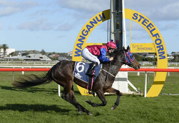 Chantilly Lace winning the Listed John Turkington Forestry LTD Castletown Stakes (1200m) at Wanganui on Saturday. Photo: Race Images Palmerston North