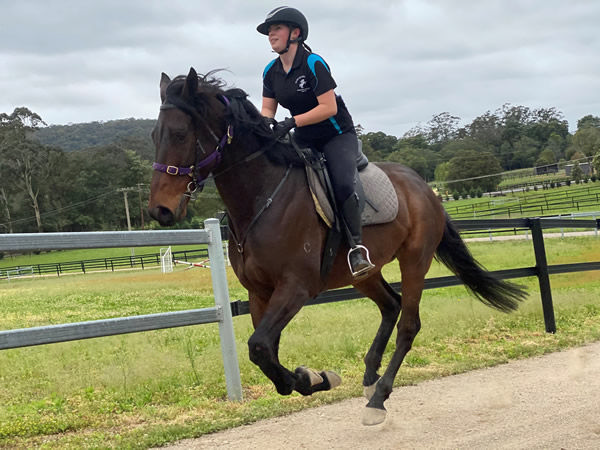 Jasmine had her first time on a racehorse riding Dream and now rides seven a morning for Chris Waller! 