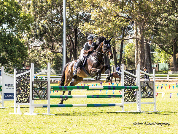 Jack jumping Dream at a show last year.