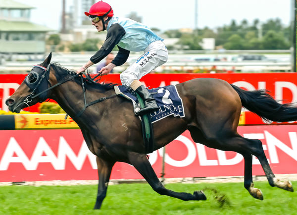 Eskimo Queen wins Coolmore Classic on a bottomless track at Randwick (image Mark Smith)