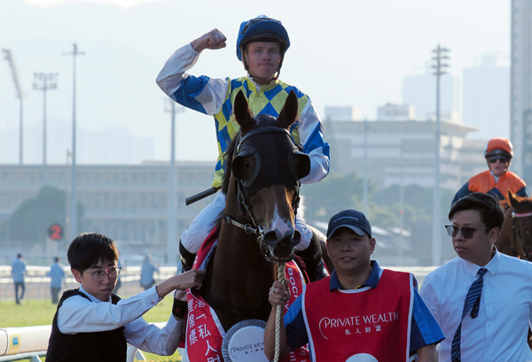 James McDonald will ride Galaxy Patch in the HK International Mile - image HKJC