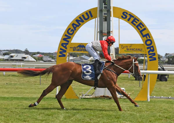 Glamour Tycoon gains a deserved black-type victory in the Listed O’Learys Fillies’ Stakes (1340m) at Wanganui. Photo: Peter Rubery (Race Images Palmerston North)