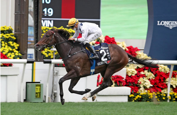 Golden Sixty is chasing a third HK International Mile win - image HKJC