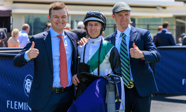 Ben Hayes, Damian Lane and JD Hayes are in a winning mood - image Grant Courtney