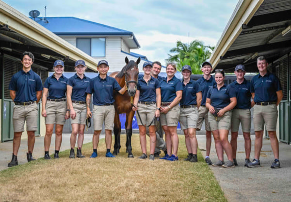 Team Coolmore with the $3.2million Home Affairs filly - image Magic Millions