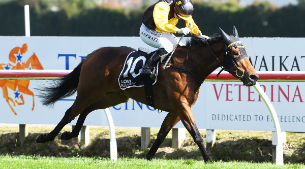 I'munstoppable leaves the field in her wake with a sharp front-running display in Gr.3 Inglis Sales Cambridge Breeders’ Stakes (1200m).  Photo: Kenton Wright (Race Images)