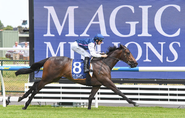 Invincible Woman wins with authority - image Brett Holburt / Racing Photos