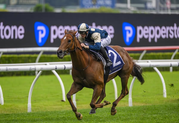 Jimmysstar races to a dominant victory in Saturday’s A$3 million Russell Balding Photo: bradleyphotos.com.au