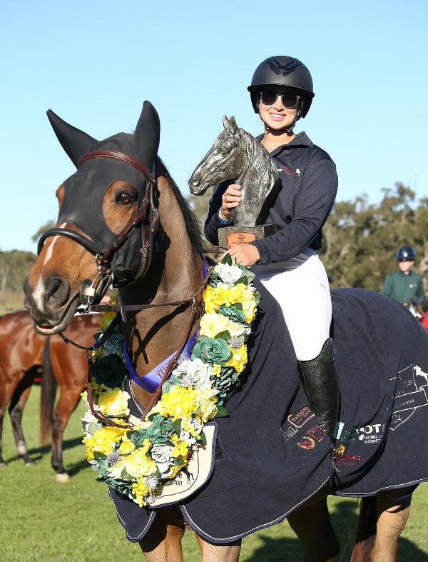 Lori James and 16YO Magic Albert gelding Restauranter SHP are a great combination.