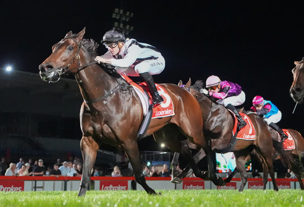 Miss Icelandic wins the Listed Abell Stakes - image Scott Barbour Racing Photos