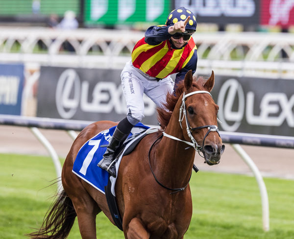 Nature Strip wins the G1 Darley Sprint Classic - image Grant Courtney