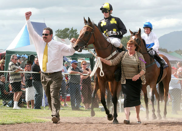 Naturo and John Sargent return to the winner’s circle Photo: Trish Dunell