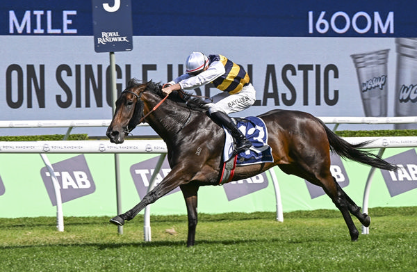 OTI Racing-owned mare Perfumist winning at Randwick on Saturday.  Photo: bradleyphotos.com.au