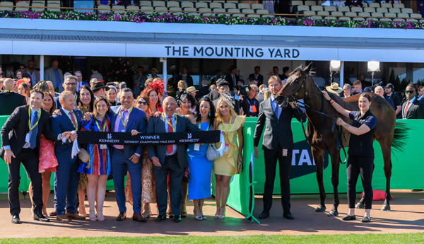 Pride of Jenni and her owners celebrate their second G1 win - image Grant Courtney