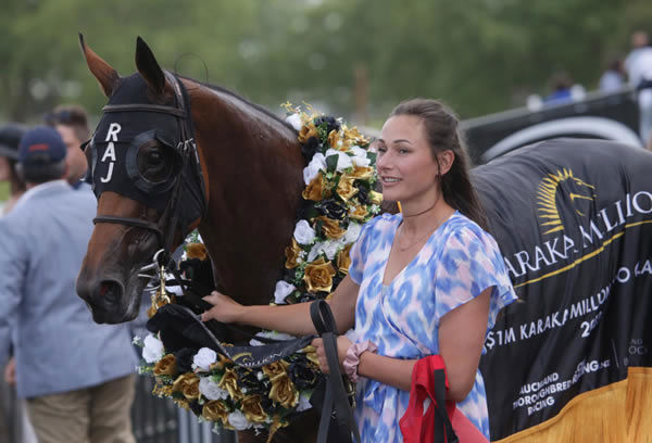 Quality filly Prowess after winning the Karaka Million 3YO Classic (1600m) at Pukekohe on Saturday Photo: Kirstin Ledington