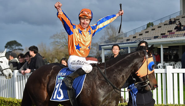 Quintessa winning the Gr.1 Proisir Plate at Ellerslie on Saturday.  Photo: Kenton Wright (Race Images)